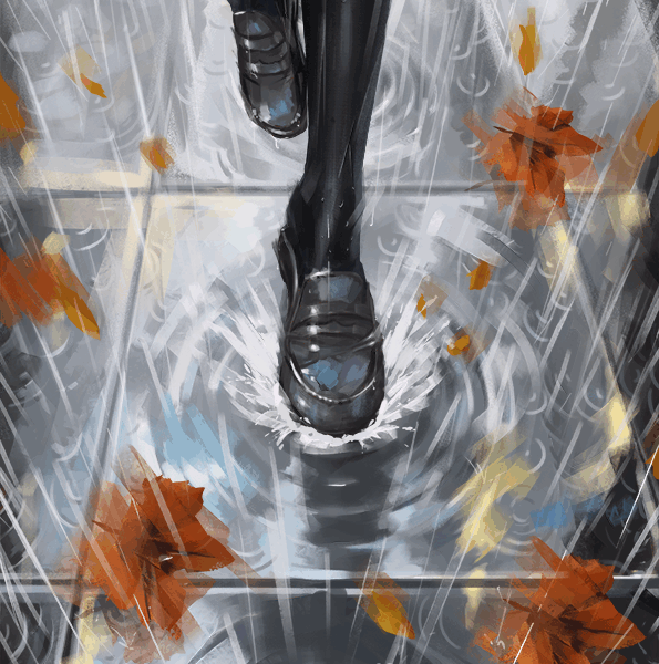 Late Between Raindrops  - A4 Print